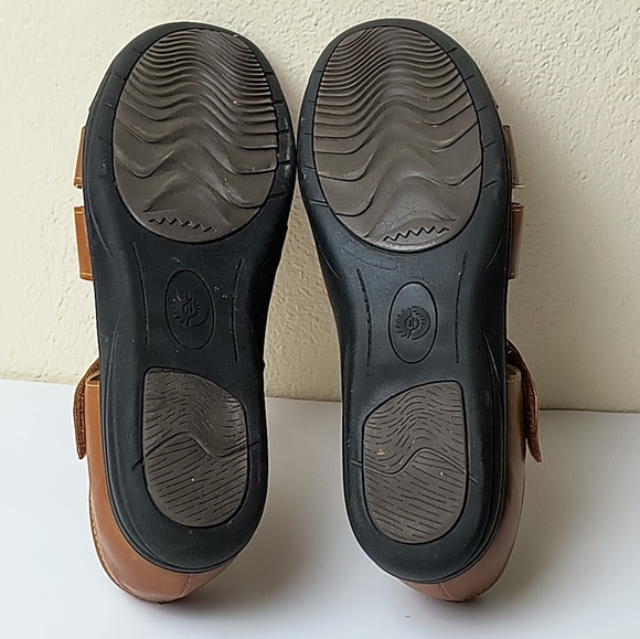 Earth Spirit Brown Flats Fisherman Women's Size 11 Preppy Casual Hoop & Loop - Picture 6 of 9